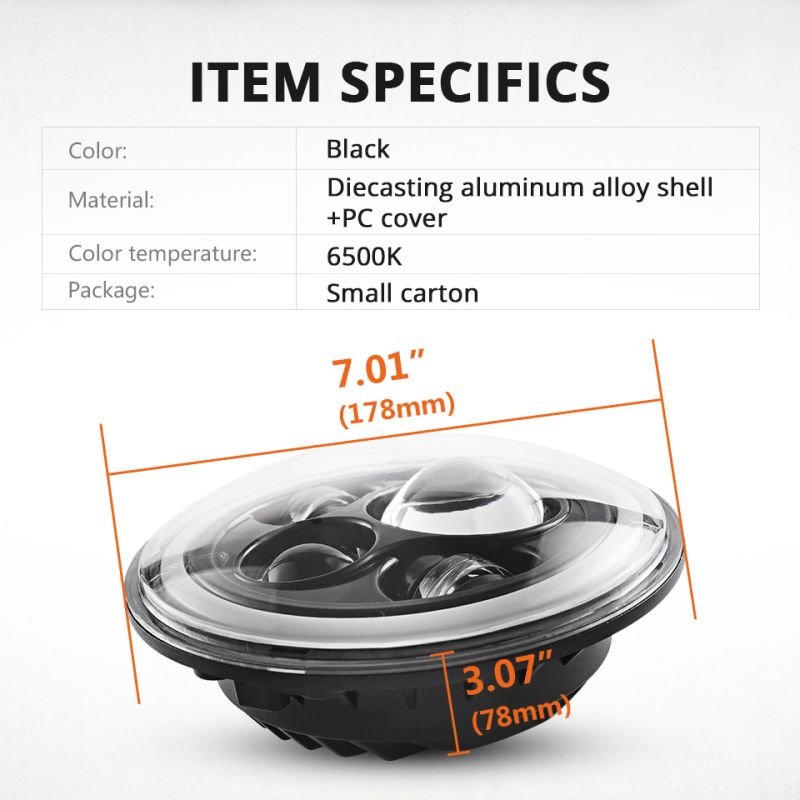 Faros delanteros LED CO LIGHT 7 pulgadas para Jeep Wrangler y Lada Niva diseño elegante luces DRL visibilidad