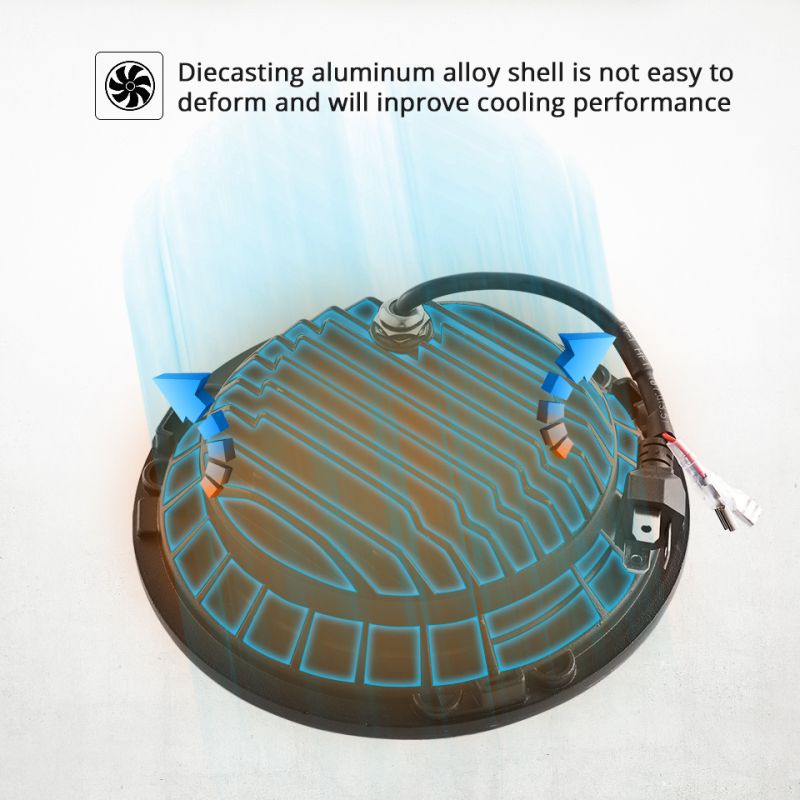 Faros delanteros LED CO LIGHT 7 pulgadas para Jeep Wrangler y Lada Niva diseño elegante luces DRL visibilidad