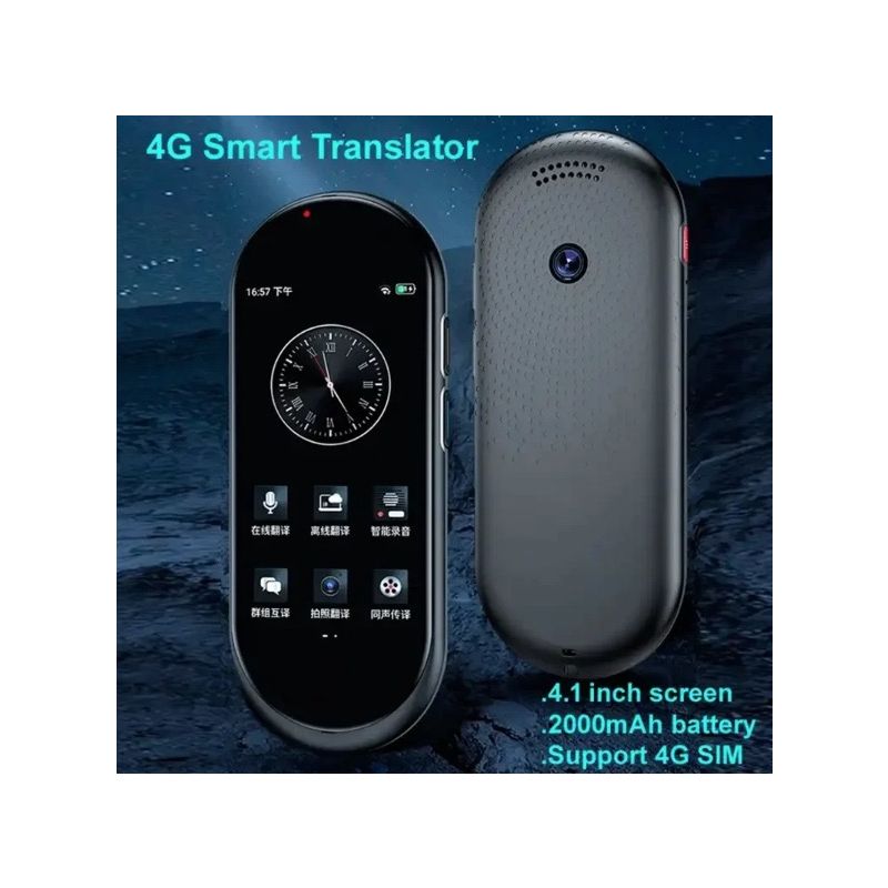 Descubre Traductor de voz A10 pantalla HD 4.1 pulgadas Chat GPT SIM 4G Compañero de viaje traducción en tiempo real