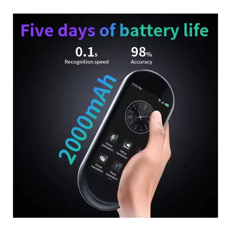 Descubre Traductor de voz A10 pantalla HD 4.1 pulgadas Chat GPT SIM 4G Compañero de viaje traducción en tiempo real