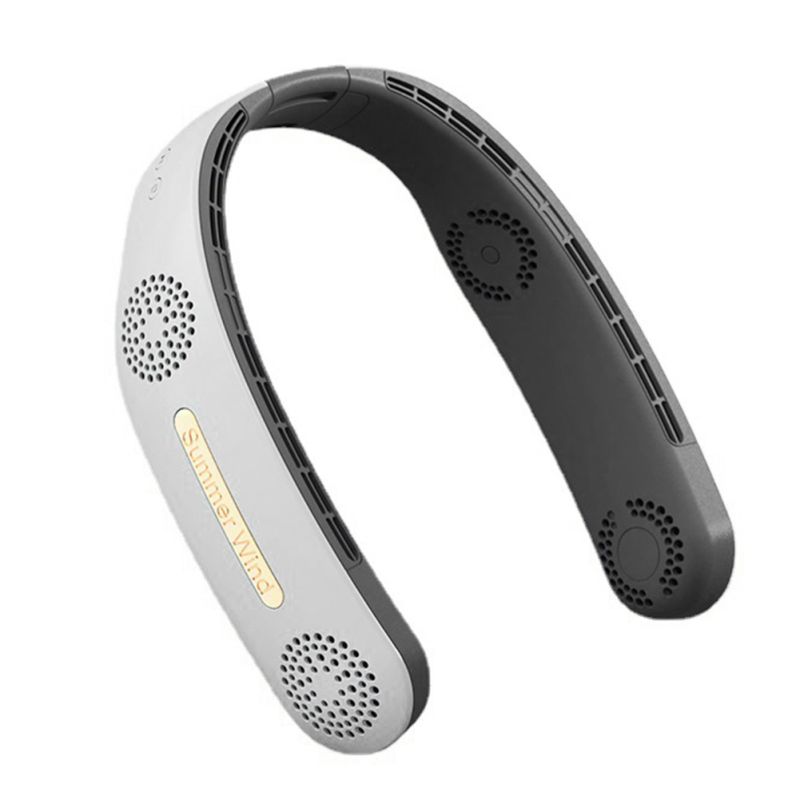 Ventilador de Cuello Portátil Eléctrico USB Diseño Manos Libres Sin Aspas Recargable Brisa Fresca Deportes