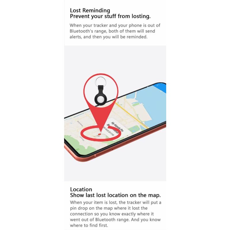 Mini Rastreador GPS Bluetooth 4.0 Localizador Inteligente Diseño Compacto Compatibilidad iOS Android y más