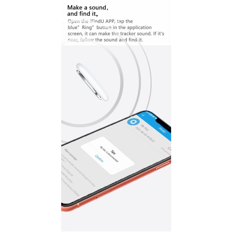Mini Rastreador GPS Bluetooth 4.0 Localizador Inteligente Diseño Compacto Compatibilidad iOS Android y más