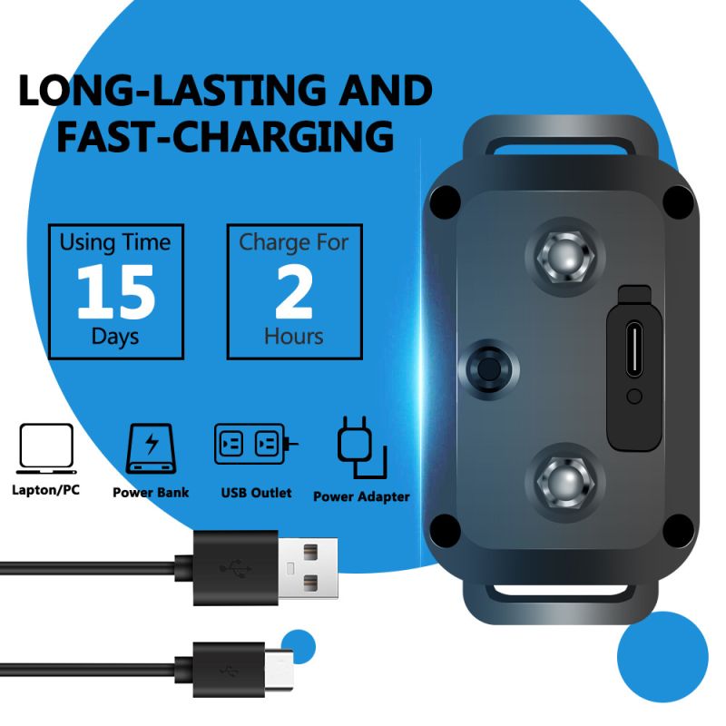 Collar Inteligente Antiladridos PuPoPan Impermeable y Recargable Tecnología Detección para Perros Ambiente Pacífico