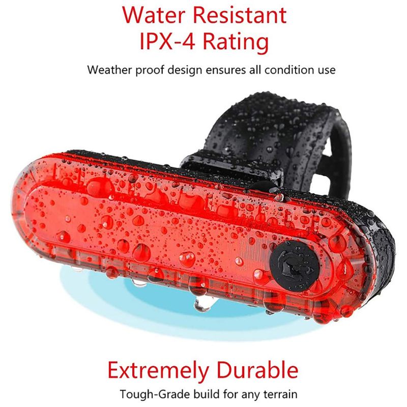 Luz Trasera Bicicleta Recargable USB con Tecnología LED Alta Visibilidad Ultrabright para Ciclismo Urbano