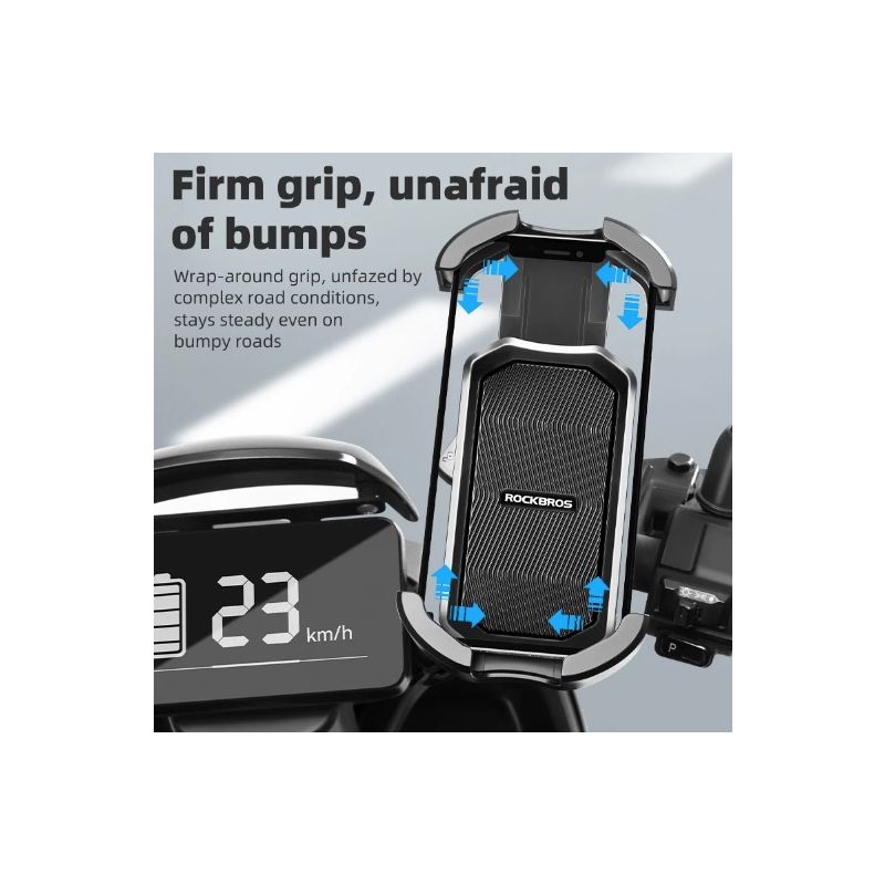 Soporte ROCKBROS para Teléfono de 4,7-6,8 Pulgadas Ajuste Universal A Prueba de Golpes Rotación 360° Para Bicicletas