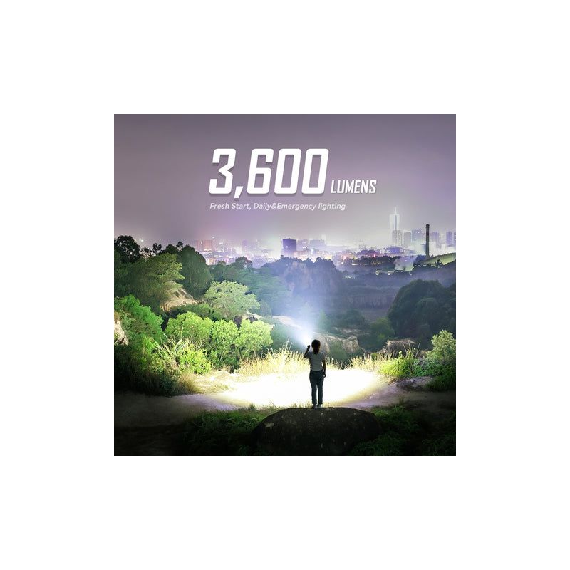 Linterna IMALENT BL50 3600 lúmenes LED recargable tipo C linterna EDC con luz UV y pantalla OLED