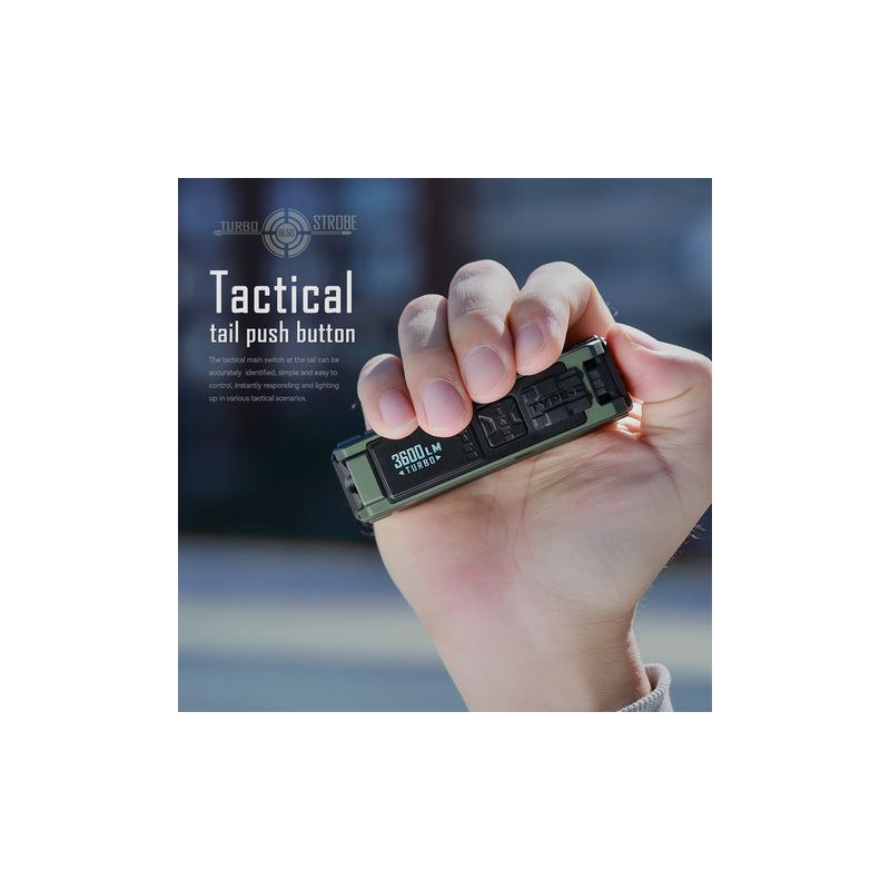 Linterna IMALENT BL50 3600 lúmenes LED recargable tipo C linterna EDC con luz UV y pantalla OLED