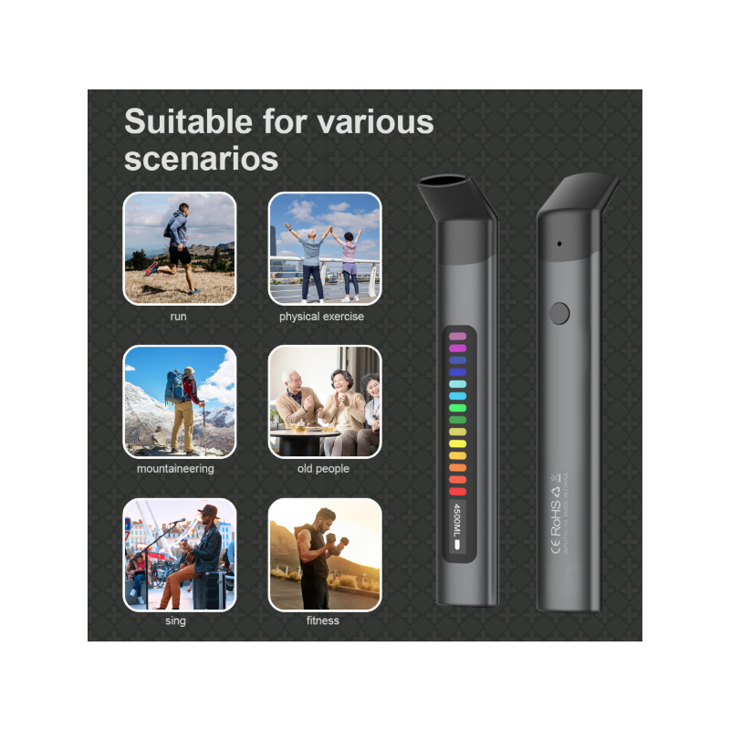 Entrenador de Respiración Portátil, Asistente Inteligente para Atletas: Mejora Rendimiento Deportivo