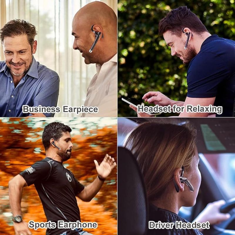 Auriculares Inalámbricos de Negocios y Deportivos con Micrófono, Cancelación de Ruido y Manos Libres Hi-Fi