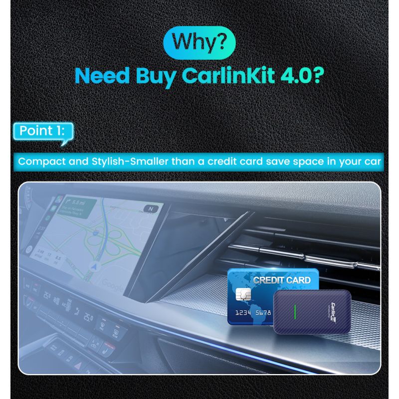 CarlinKit 4.0 CarPlay inalámbrica adaptador Android Auto Mini 3.0 conectividad manos libres plug and play Audi