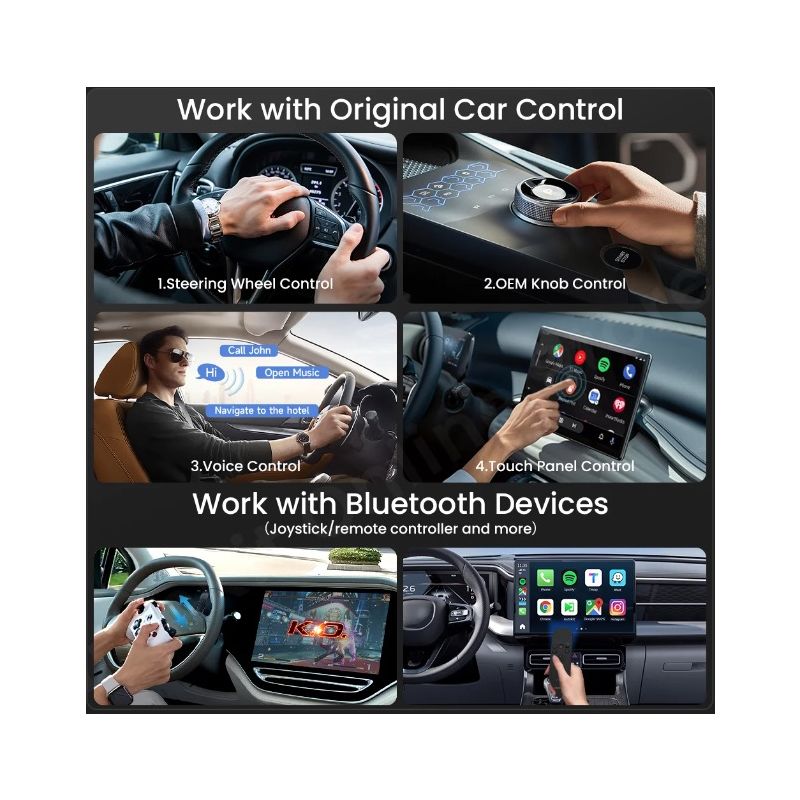 CarlinKit Dispositivo de TV inteligente CarPlay Ai Box Android 13 con Procesador 8 núcleos y YouTube Netflix