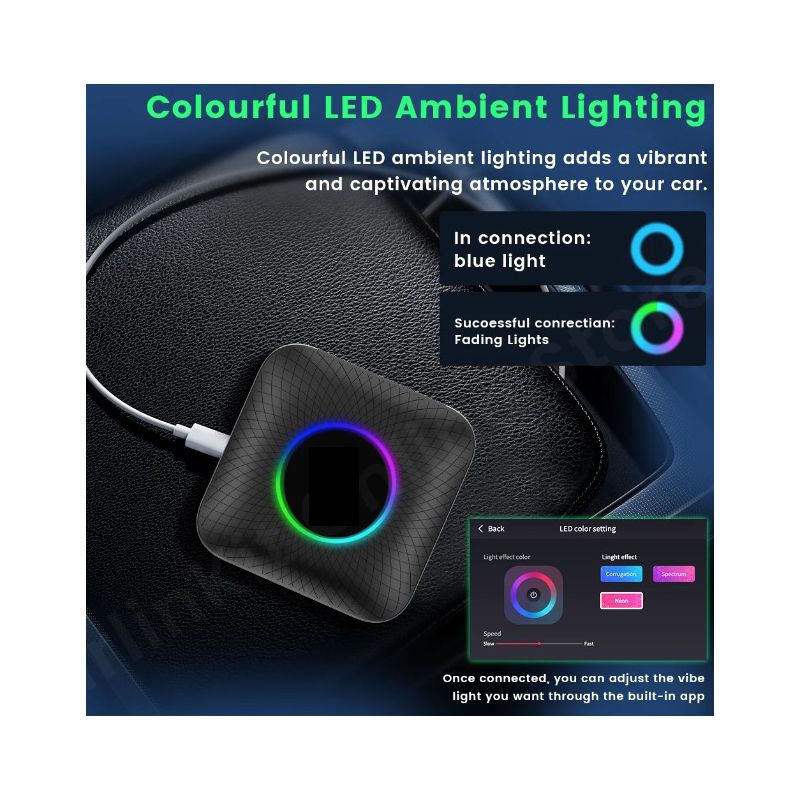 CarlinKit Dispositivo de TV inteligente CarPlay Ai Box Android 13 con Procesador 8 núcleos y YouTube Netflix