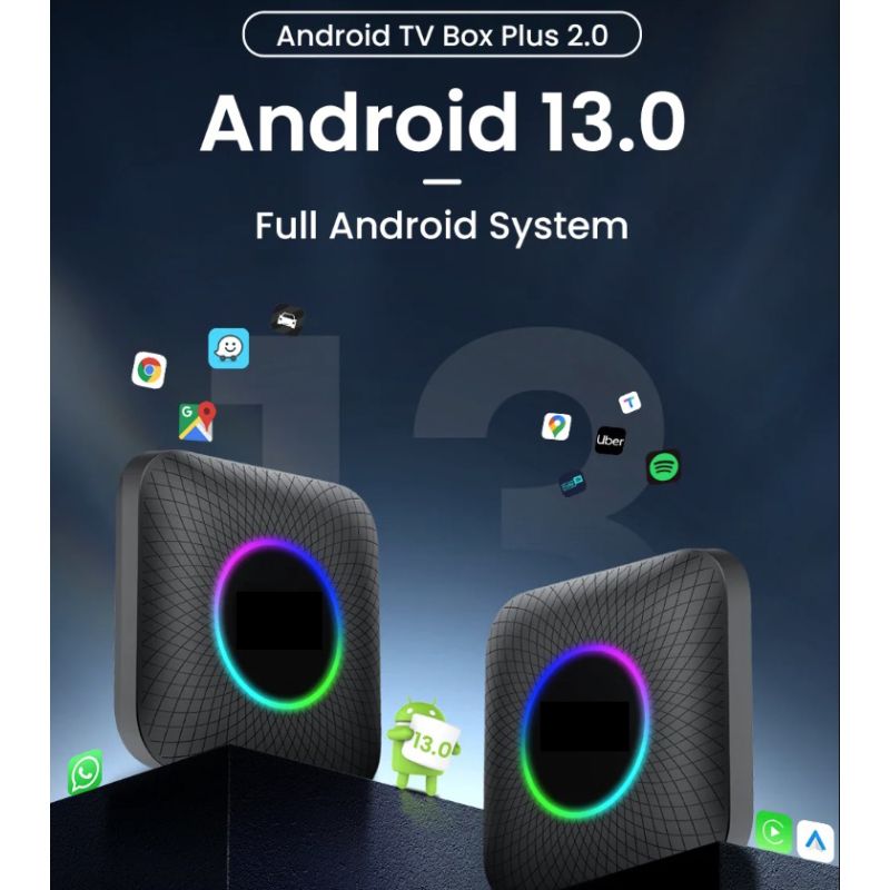 CarlinKit Dispositivo de TV inteligente CarPlay Ai Box Android 13 con Procesador 8 núcleos y YouTube Netflix