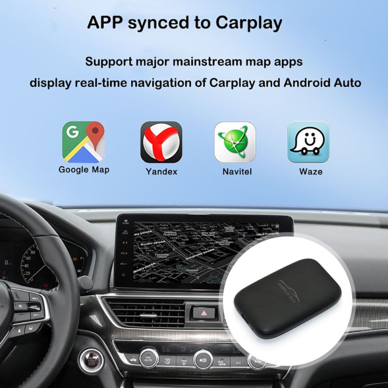 Caja CarPlay Inalámbrica Adaptador Android Auto con YouTube Netflix Entretenimiento en el Coche Sin Cable