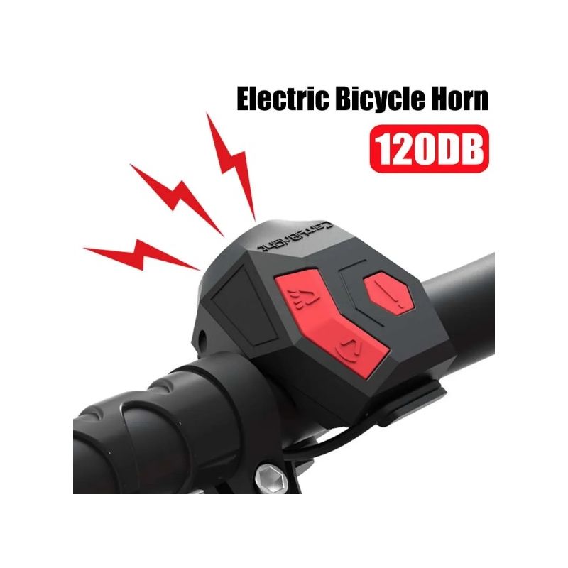 Bocina para bicicleta CarryBright CBH3 120dB con alarma antirrobo recargable por USB diseño ergonómico