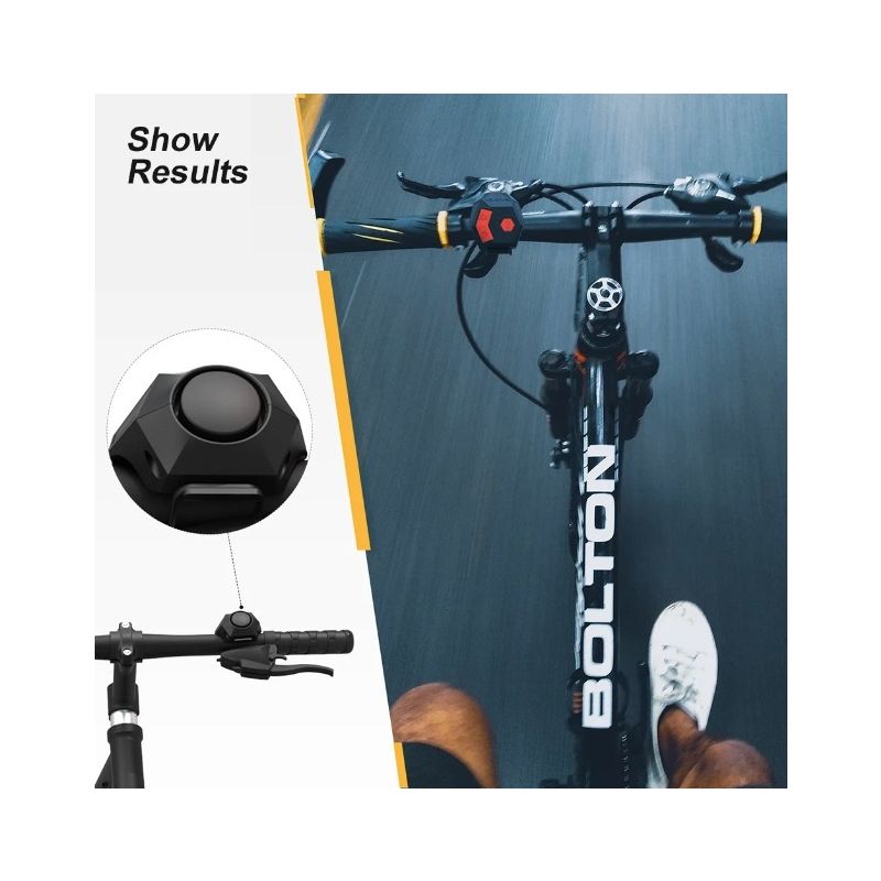 Bocina para bicicleta CarryBright CBH3 120dB con alarma antirrobo recargable por USB diseño ergonómico