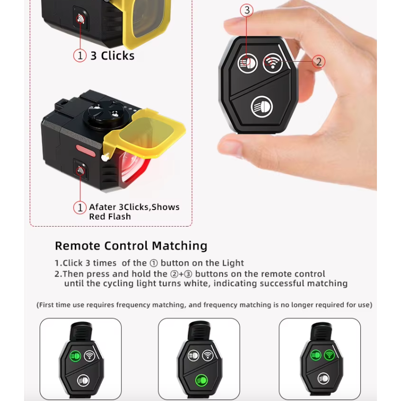 Luces delantera bicicleta Nitebeam 30W iluminación potente control remoto inalámbrico seguridad ciclista robusta