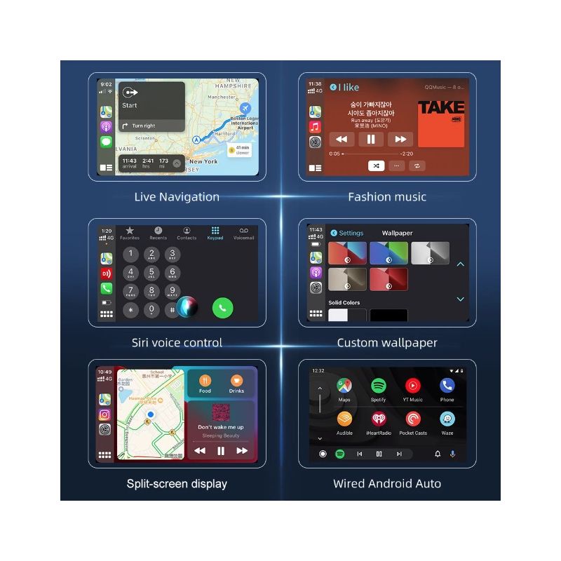 CarlinKit USB CarPlay Dongle inalámbrico para radio de coche Android integración smartphone procesador 5G