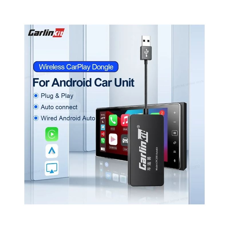 CarlinKit USB CarPlay Dongle inalámbrico para radio de coche Android integración smartphone procesador 5G