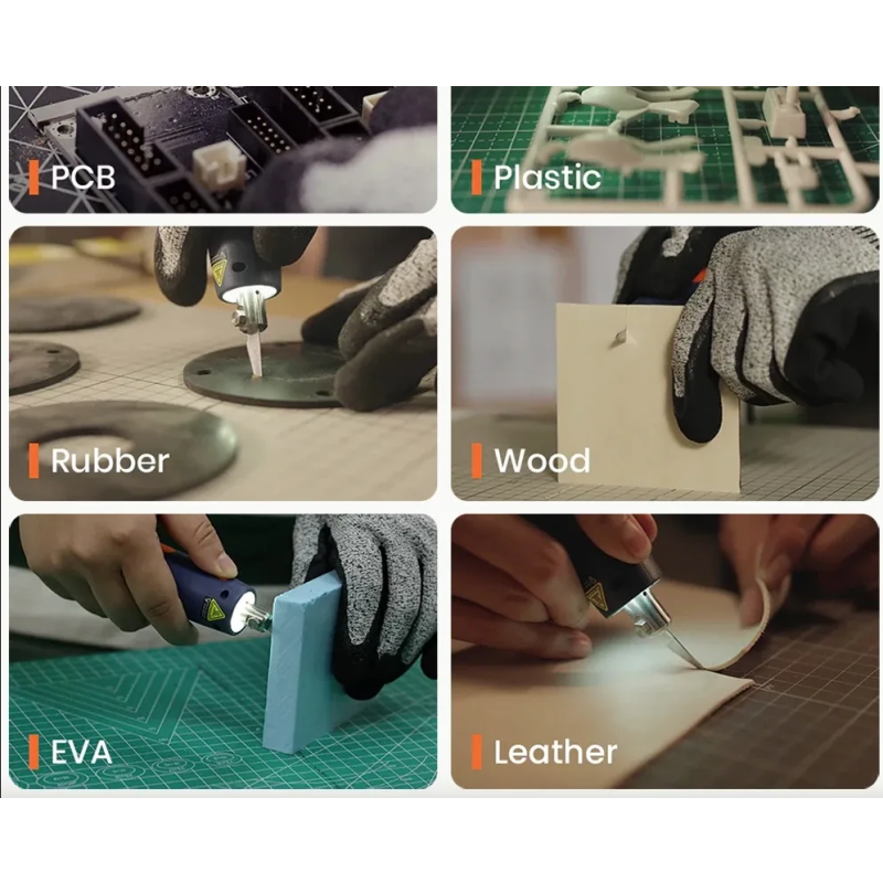 Cutter Ultrasónico Chawke 65W para Corte Preciso Textil, Impresión 3D y Costura | Cuchillo con Hoja Carbono