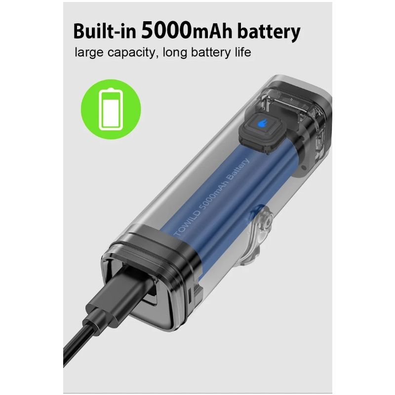 TOWILD CL1600 luz bicicleta 1600LM impermeable USB recargable control remoto ciclismo nocturno alta luminosidad