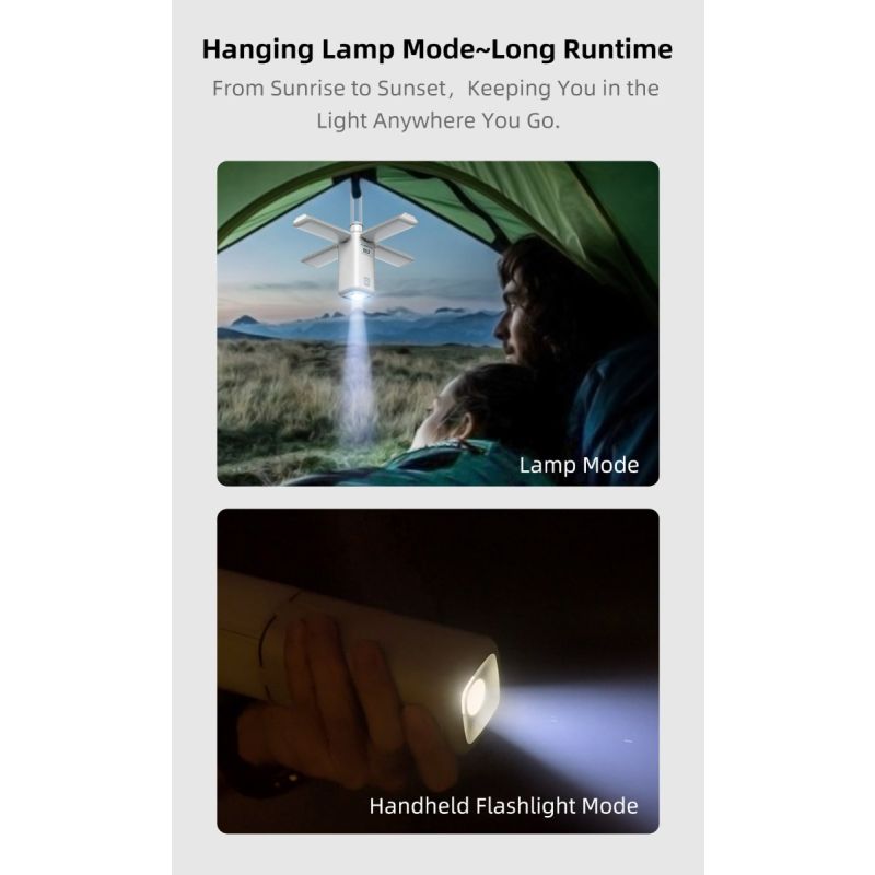 Luz Camping Klarus CL2 750 Lúmenes Plegable Bombillas 90° 7 Modos Luz Ambiental Ideal Cuidado Ocular