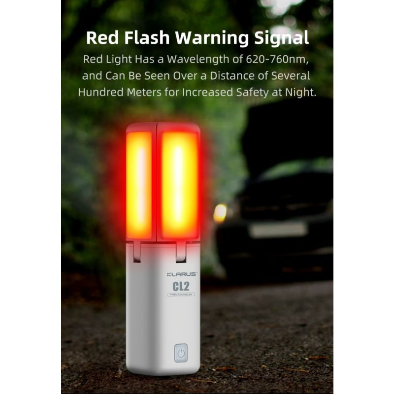 Luz Camping Klarus CL2 750 Lúmenes Plegable Bombillas 90° 7 Modos Luz Ambiental Ideal Cuidado Ocular