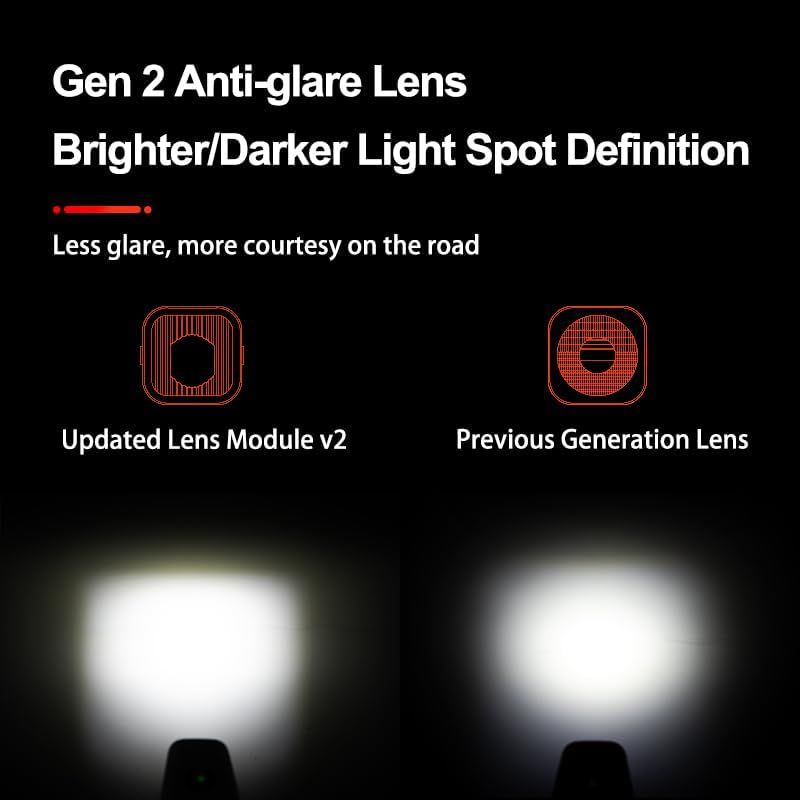 TOWILD CL2000 Luz Bicicleta 2000 Lúmenes | Faro Delantero Anti-deslumbramiento, Súper Brillante