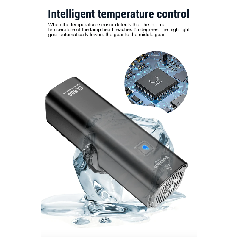 TOWILD CL600 luz frontal para bicicleta LED recargable USB alta luminosidad 2000mAh resistente al agua
