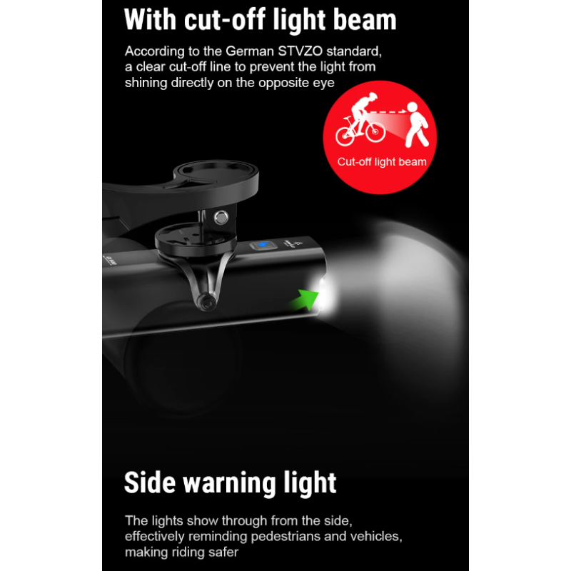 TOWILD CL600 luz frontal para bicicleta LED recargable USB alta luminosidad 2000mAh resistente al agua