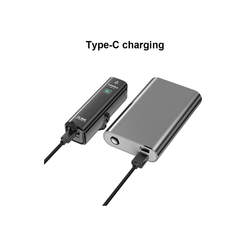 TOWILD CL600 luz frontal para bicicleta LED recargable USB alta luminosidad 2000mAh resistente al agua