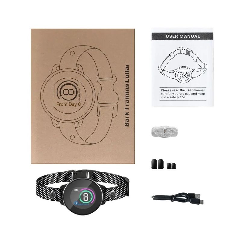 Collar Antiladridos Inteligente Control de Ladridos para Perros Algoritmo de Corteza Avanzado Collar Recargable