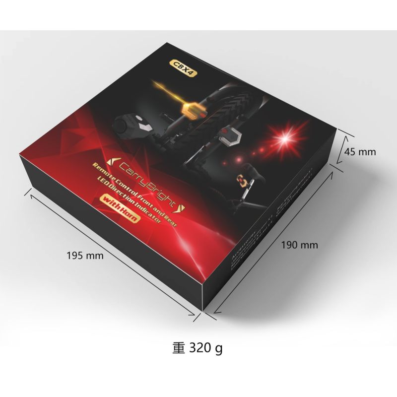 CarryBright CBX4 Luz de Señal de Giro para Bicicleta Bocina Impermeable Carga USB Accesorios Ciclismo