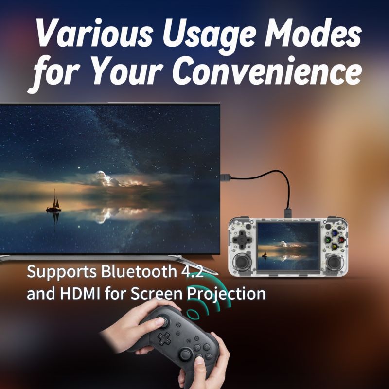 Consola ANBERNIC RG35XX H gaming portátil más de 5000 juegos clásicos pantalla IPS reproductor de vídeo retro