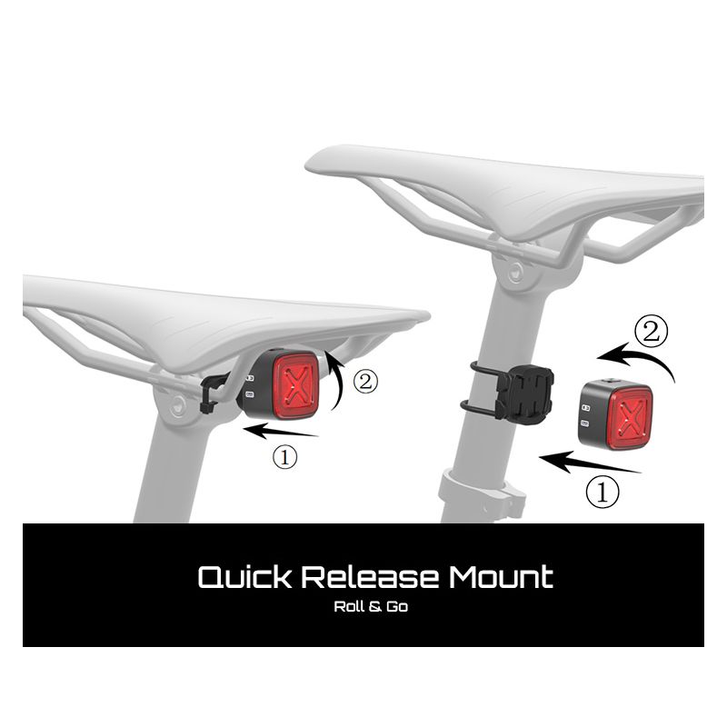 Enfitnix Cubelite III luz trasera ultrabrillante 30 lúmenes con carga USB seguridad ciclismo nocturno