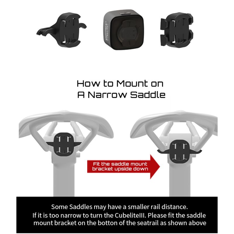 Enfitnix Cubelite III luz trasera ultrabrillante 30 lúmenes con carga USB seguridad ciclismo nocturno