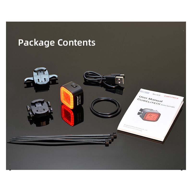 Enfitnix Cubelite III luz trasera ultrabrillante 30 lúmenes con carga USB seguridad ciclismo nocturno