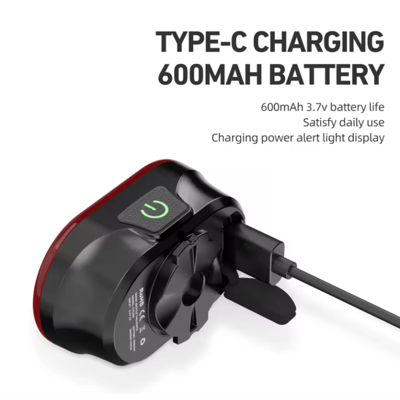 Luz trasera inteligente CYCLAMI CY200 con sensor de freno alta visibilidad e impermeable IPX6 para ciclismo seguro