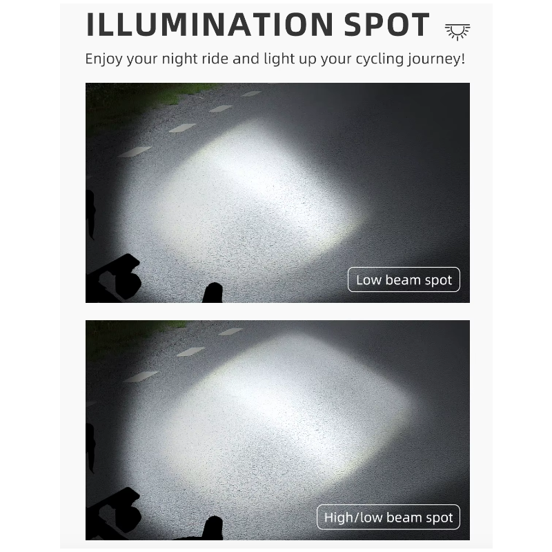 Luces Delanteras de Bicicleta Alta Luminosidad con Control Remoto Inteligente 1600 LM Seguridad en Ciclismo