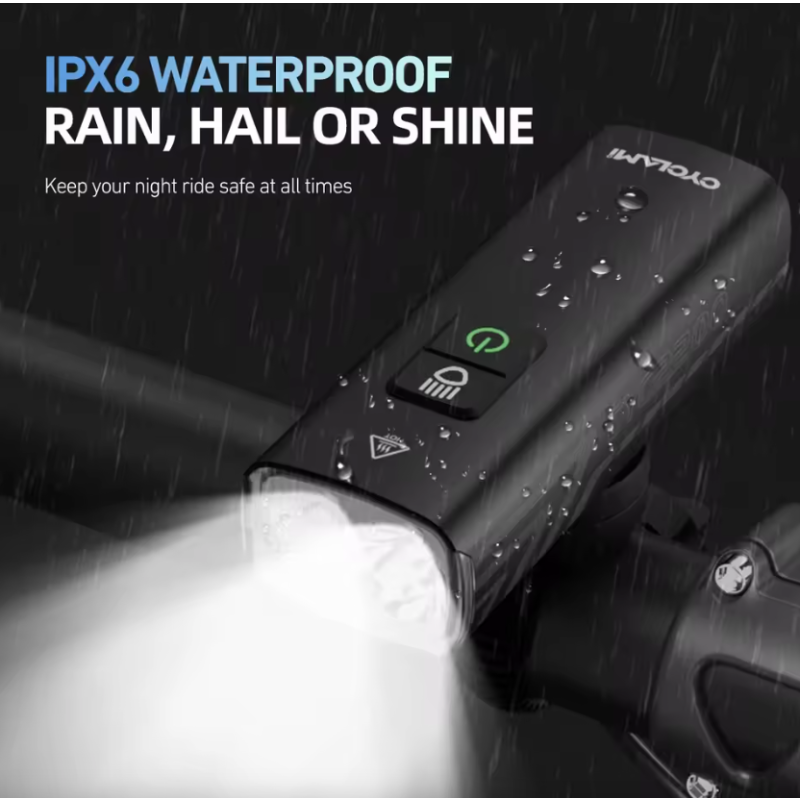 CYCLAMI BR2000 Luz Delantera Bicicleta USB-C Recargable | Alta Luminosidad MTB y Carretera, Seguridad.