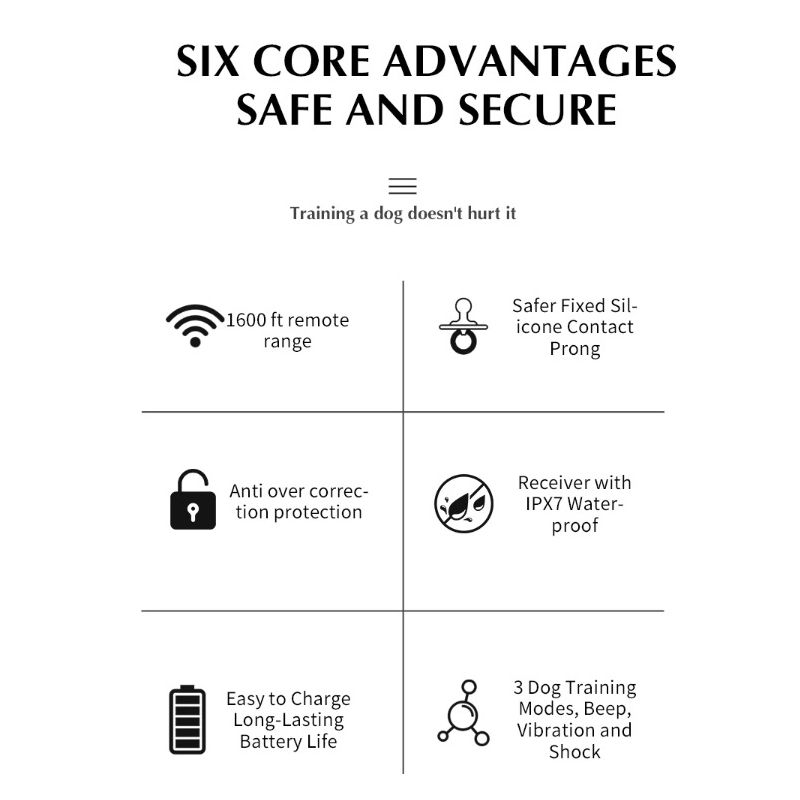 Sistema de cerca inalámbrica y collar de entrenamiento remoto para perros con radios ajustables y IP65
