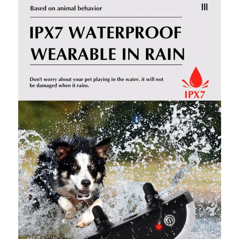 Sistema de cerca inalámbrica y collar de entrenamiento remoto para perros con radios ajustables y IP65