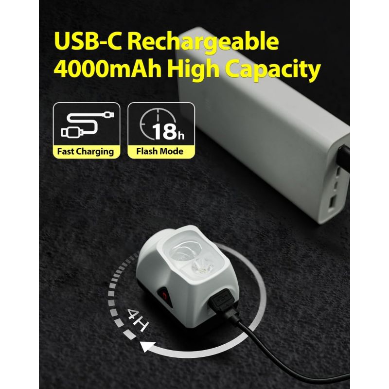 TOWILD DLite 1700 DL1700 Faro Bici Potente | Luz Recargable USB 1700 Lúmenes Impermeable Seguridad