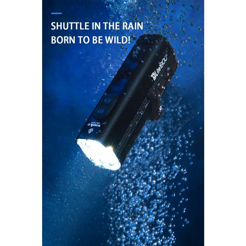 Luz para bicicleta TOWILD DLite 1800 máxima 2100 lúmenes batería 5000mAh USB seguridad ciclista impermeable