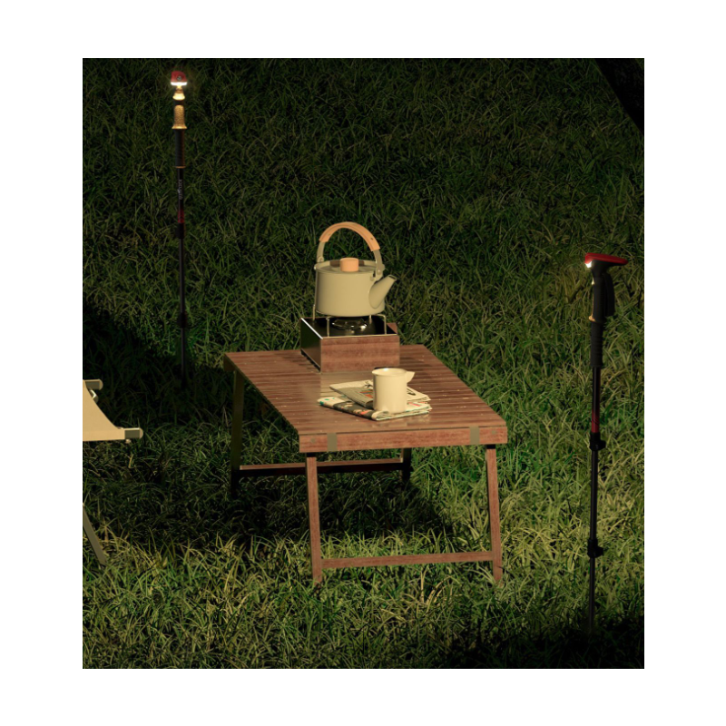 GUITORCH Trail Back: Bastones de Senderismo/Trekking con Luz LED, Ligeros, Aluminio para Aventura y Seguridad