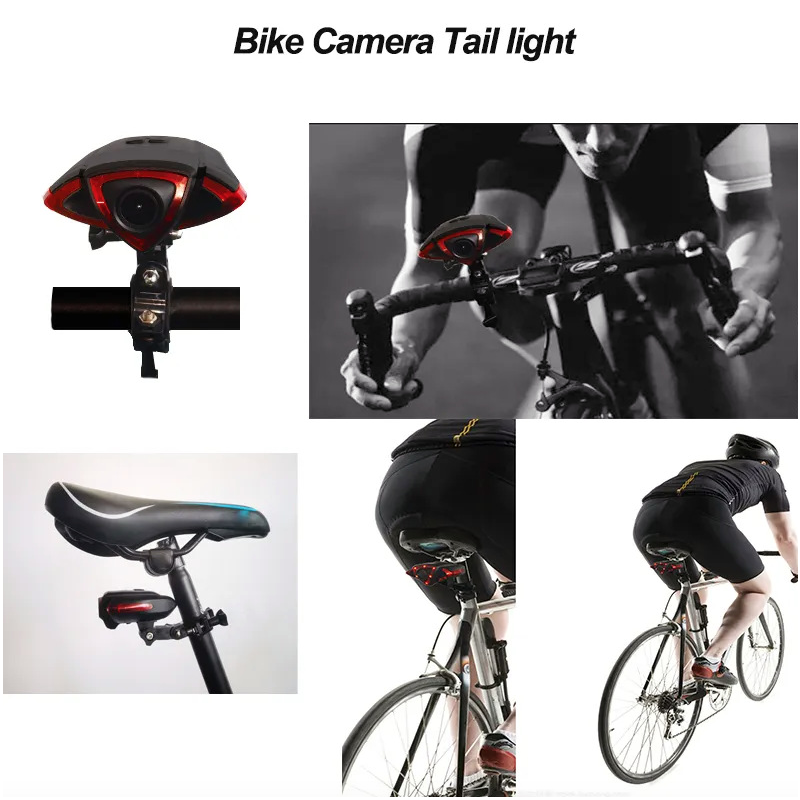 Grabadora de luz trasera DV para bicicleta con cámara 1080P control remoto inteligente seguridad ciclismo