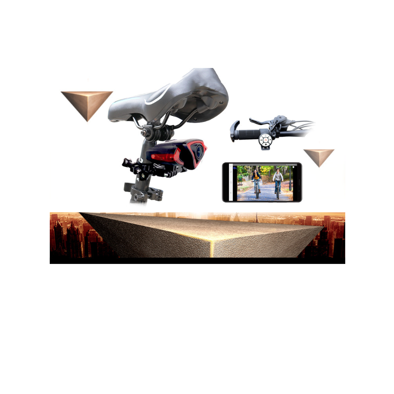 Grabadora de luz trasera DV para bicicleta con cámara 1080P control remoto inteligente seguridad ciclismo