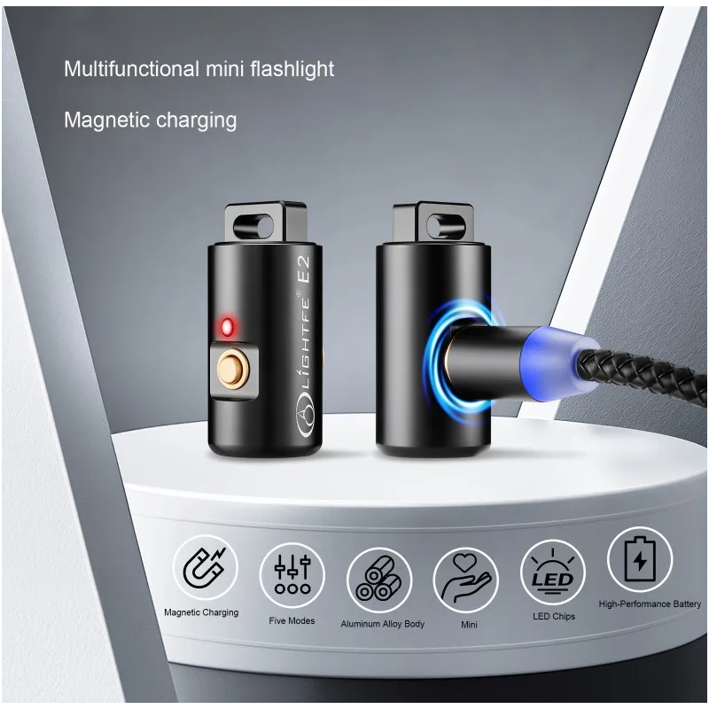 Mini Linterna LED Recargable para Camping y Senderismo | Compacta, Portátil | ¡Tu Luz Indispensable!