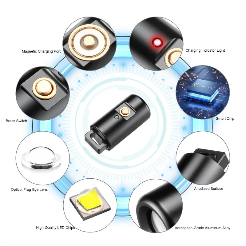Mini Linterna LED Recargable para Camping y Senderismo | Compacta, Portátil | ¡Tu Luz Indispensable!